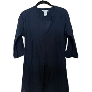 Elizabeth Hurley Dark Blue Beachwear